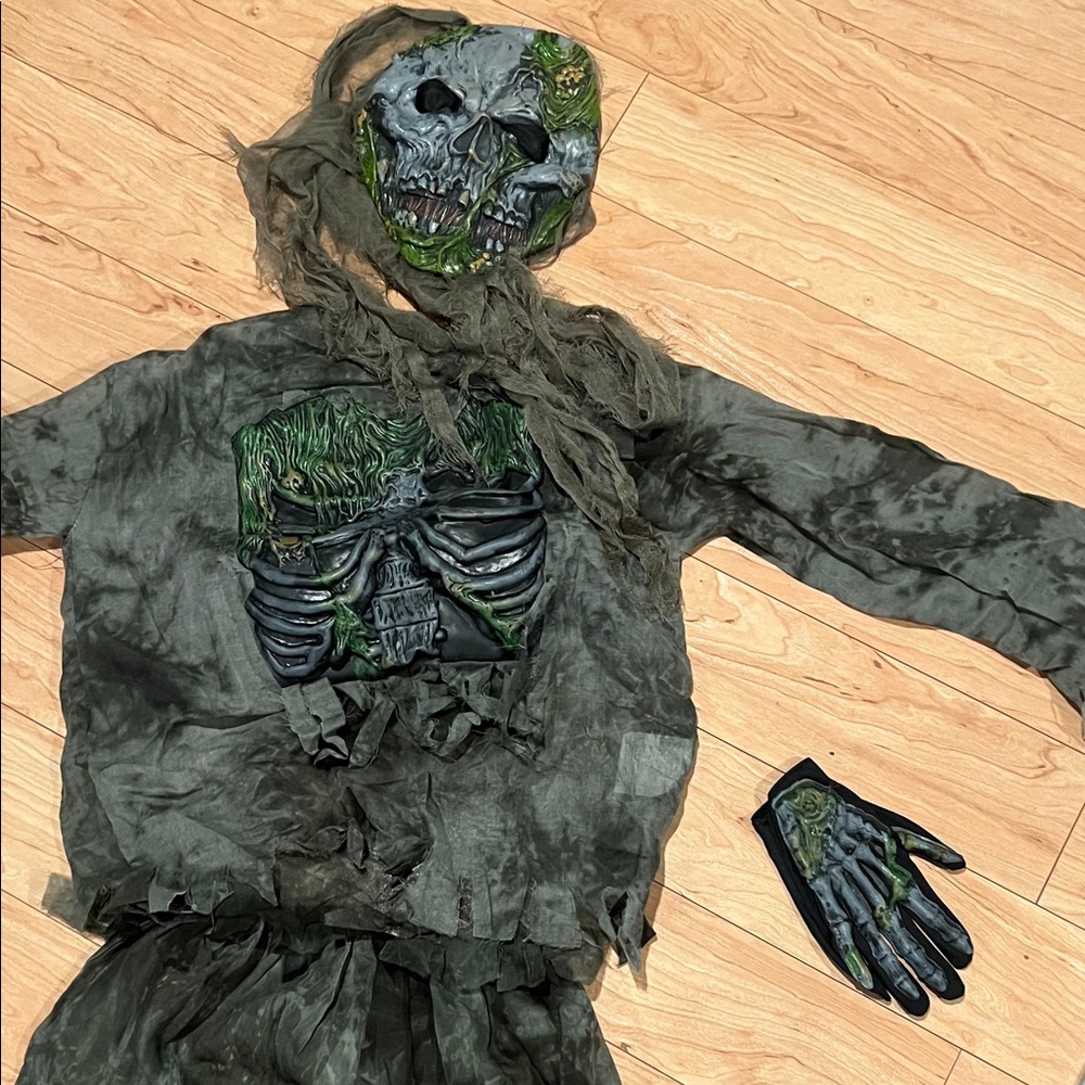 Kids Zombie Costume - Green - Picture 3 of 7